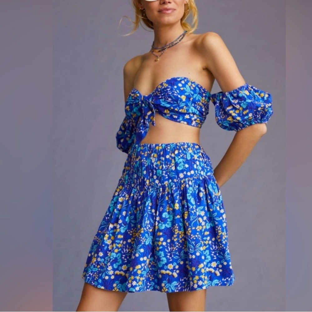 ANTHROPOLOGIE MAEVE TOP AND SKIRT SET small